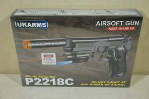 UKArms P2218C Spring Powered Airsoft Pistol with Laser