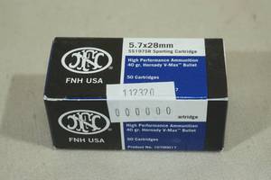 50 FNH 5.7 x 28mm 40 Gr Hornady V-Max Ammo