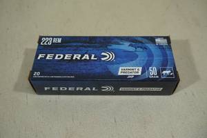 20 Federal .223 Rem Varmint & Predator 50 Gr JHP Ammo