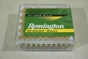 100 Remington Golden Bullet .22 LR Plated RN Ammo