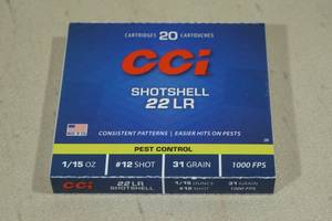20 CCI .22 LR Shotshell Ammo