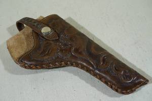 Tooled Leather Revolver Holster