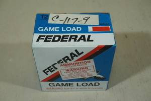 25 Federal Game Load 12 Ga 2-34 9 Shot Shotshells
