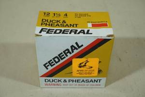 25 Federal Duck & Pheasant 12 Ga 2-34 4 Shot Shotshells