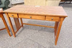 lot 171 image: Wood Desk Table - 47x22x30