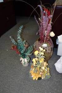 lot 207 image: 3 Artificial Plants with Vases