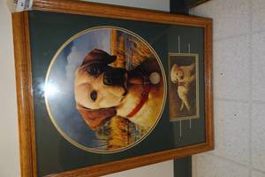lot 607 image: Yellow Lab Framed Print