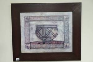 lot 613 image: Large Textured Frame Wall Art