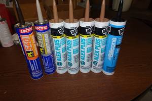 lot 626 image: Assorted Caulk, Concrete Crack Filler, Sealant