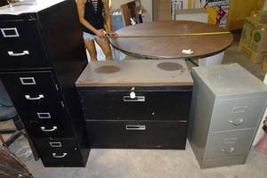 lot 636 image: 3 File Cabinets - 17x15x30, 26.5x15x52, 36x18x29.5