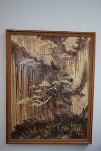 lot 359 image: Oil on Canvas Framed Oriental Theme Wall Art