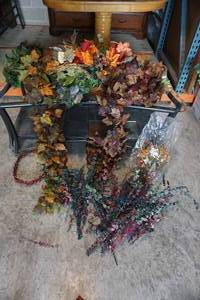 lot 192 image: Assorted Artificial Plants, Fall Leafs