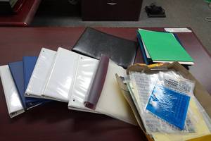 lot 369 image: Assorted 3-Ring Binders with Inserts and Transfer Lettering