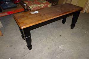 lot 163 image: Wood Bench - 42x14x18