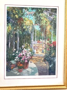 lot 7A image: Framed Print Inside the Greenhouse by Henri Plisson