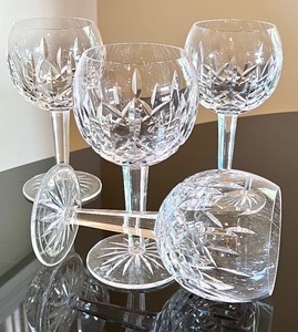 lot 7 image: Set of Four Waterford Lismore Balloon Wine Glasses