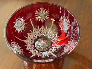 lot 44 image: Vintage Ruby Red Crystal Bowl