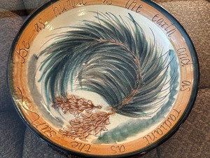 lot 50 image: Decorative Large Pottery Bowl
