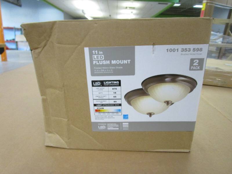 11 in. Brushed Nickel LED Flush Mount (OPEN BOX, SINGLE LIGHT ONLY)