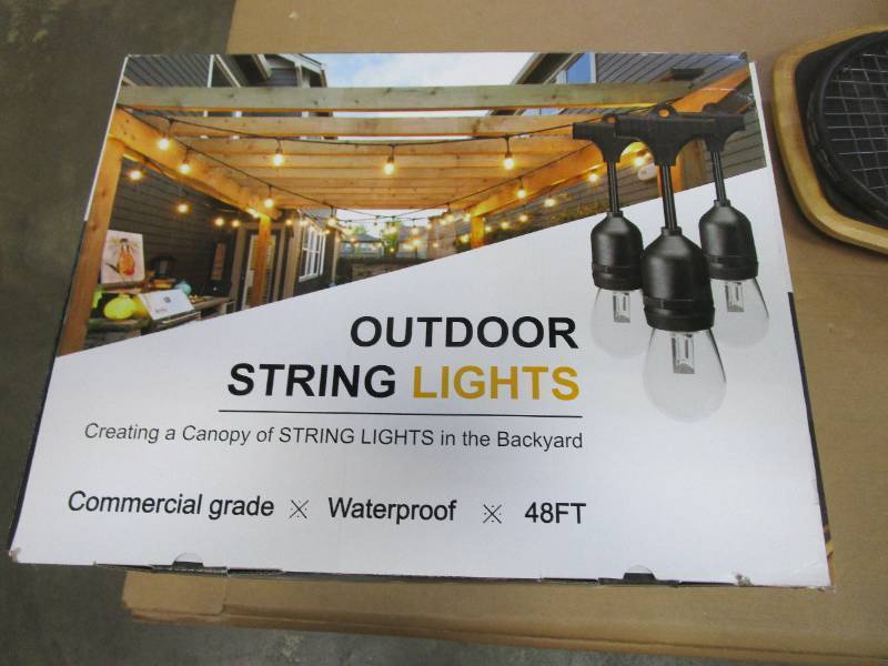 2 Packs of LED Outdoor String Lights. Each String is 48 Ft. - SOLD AS IS