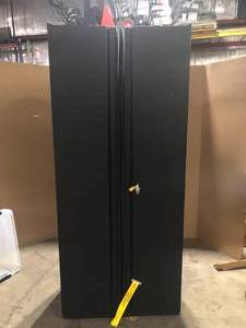 lot 4 image: Husky 3-Piece Heavy Duty Welded Steel Garage Storage System in Black (64 in. W x 81 in. H x 24 in. D)  Customer Returns See Pictures