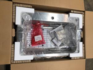 lot 34 image: Glacier Bay All in-One 33 in. Drop-inUndermount Single Bowl 18 Gauge Stainless Steel Kitchen Sink with Pull-Down FaucetStrainer   Customer Returns See Pictures
