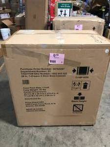 lot 40 image: Husky Ready-to-Assemble 24-Gauge Steel 1-Drawer 2-Door Garage Base Cabinet in Black (28 in. W x 33 in. H x 18 in. D)  Customer Returns See Pictures
