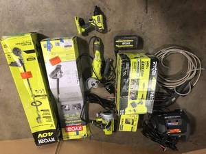 lot 11 image: Lot of Assorted Outdoor Lawn Care Items  Various Models and Conditions   Customer Returns See Pictures