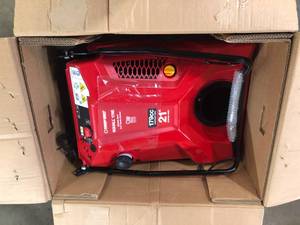 lot 18 image: Troy-Bilt Squall 21 in. 179 cc Single-Stage Gas Snow Blower with Electric Start and E-Z Chute Control    Customer Returns See Pictures