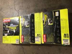 lot 47 image: Lot of RYOBI 7 in. 4.8 Amp Tabletop Tile Saw   Customer Returns See Pictures
