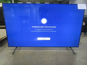 lot 809 image: Samsung 70 Smart 4K Crystal HDR UHD TV TU7000 Series - Titan Gray (Vertical Green Line Left of Center)