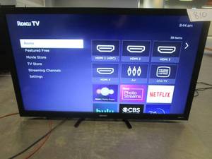 lot 810 image: Element Electronics 55 4K UHD Partial Sun Outdoor Roku Smart TV, Weatherproof (IP55 Rated), Tempered and Anti-Glare Glass (EP400AB55R), LOW RESERVE OF $500.00