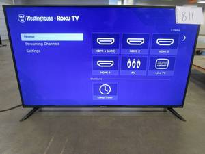 lot 811 image: Westinghouse 50 4K Ultra HD Smart Roku TV with HDR WR50UT4212
