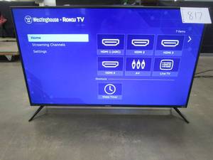 lot 817 image: Westinghouse 50 4K Ultra HD Smart Roku TV with HDR WR50UT4210