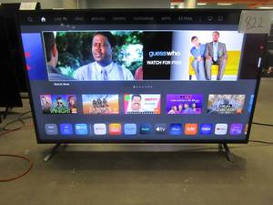 lot 822 image: VIZIO 55-Inch V-Series 4K UHD LED HDR Smart TV with Apple AirPlay and Chromecast Built-in, Dolby Vision, HDR10, HDMI 2.1, Auto Game Mode and Low Latency Gaming, V555-J01, 2021 Model (Light Scratch Left of Center)