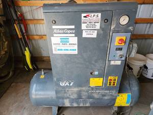 lot 1 image: 2014 Atlas Copco Rotary Screw Compressor GX7