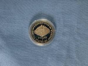 lot 43 image: 1987-S We the People Proof Commemorative Silver Dollar