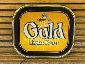lot 22 image: Olympia Gold Light Beer Light Up Sign