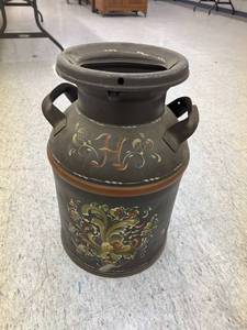 lot 34 image: Painted Cream Can