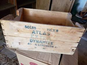 Vintage Wood Atlas Dynamite Box