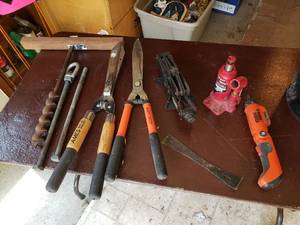 Hedge Trimmers, Drill, Jacks