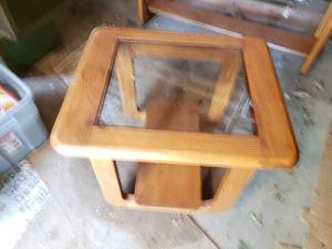 Glass Top End Table