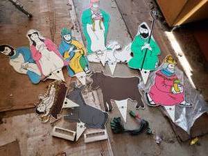New, Unused Outdoor Plastic Nativity Scene