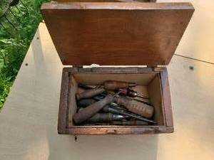 Screwdrivers in Wood Box