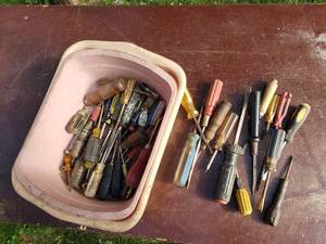 Plastic Containers Of Screwdrivers