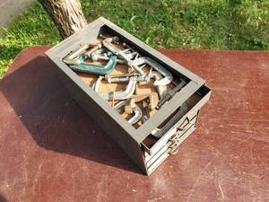Small Metal Drawer Organizer with Contents