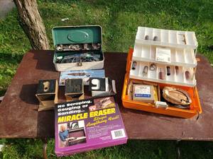 Stencils, Sanding Bits, Miracle Eraser, Dremel
