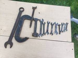 Vintage Wrenches and C Clamp