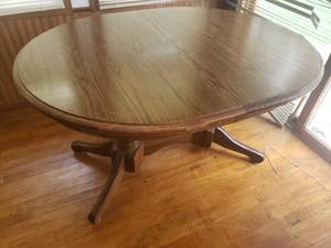 Dining Table with 2 Leaves, No Chairs