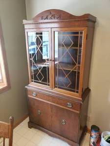 Glass Door Display Hutch  Cabinet